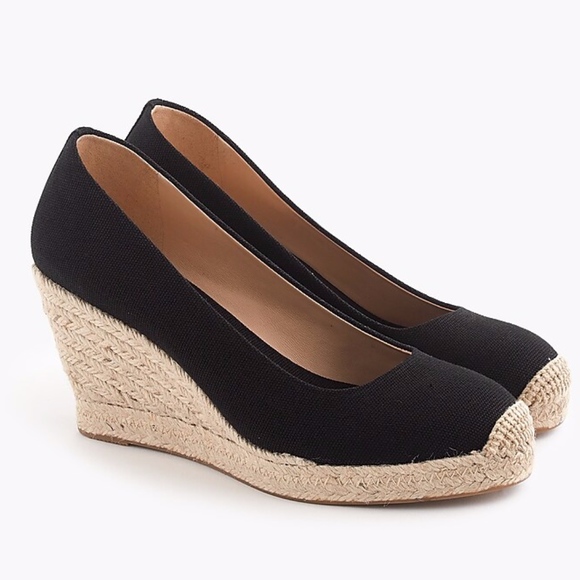 J. Crew Shoes - J.Crew Seville Espadrille Wedges Black Sz. 6